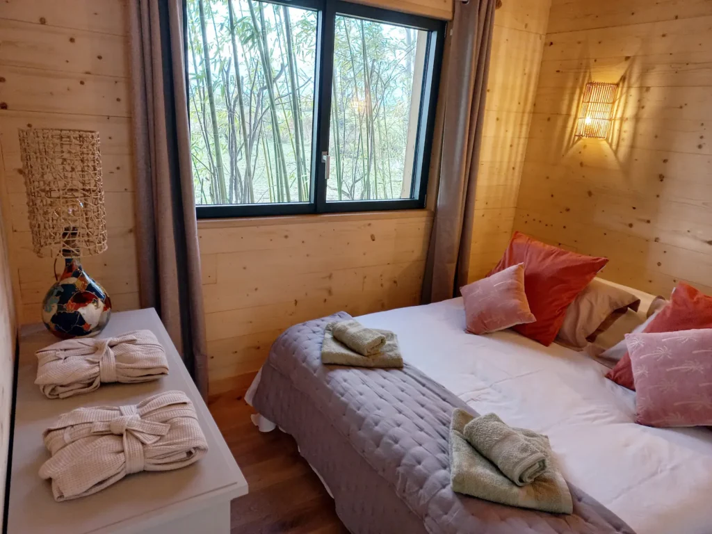 Chambre cosy lodge bois